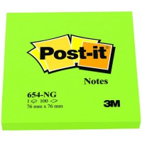 Post-it Notes repositionnables 76 x 76 mm Vert Neon