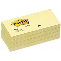 Post-It Note Jaune Pastel - 38 x 51mm - Lot de 12 Blocs