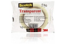 3M 41115 Ruban Adhesif Scotch Transparent Resistant 19 mm x 66 m Blanc