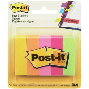 Post-it Marque-pages 15 x 50 mm Couleurs vives