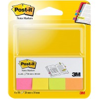 Post-it Marque-pages 20 x 38 mm Couleurs vives