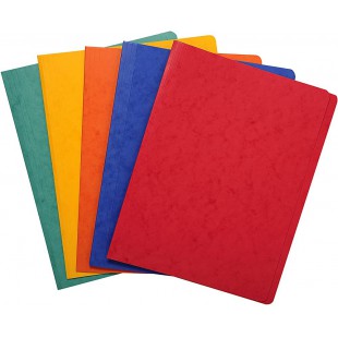 Lot de 50 : Exacompta - Ref. 11500H - 1 chemise en carte lustree 400 g/m² - extension du dos de 15 a 35 mm - chemises certifiees
