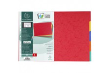 Exacompta - Ref. 2905E - Intercalaires en veritable carte lustree rigide 400g/m2 FSC avec 5 onglets neutres - Format a  classer 