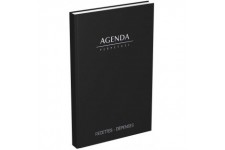LECAS Agenda Perpetuel Recettes-Depenses Journalier 14x22 cm Couverture rigide Noire