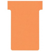 Nobo, Lot de 100 fiches T pour planning, Indice 2, Orange, 2002009