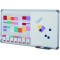 Nobo - Kit Planning Hebdomadaire Mural a  Fiches T avec Tableau Blanc Magnetique, Surface en Acier, 7 Colonnes & 24 Fentes, Indi