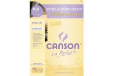CANSON Pochette papier dessin couleur MI-TEINTES pastellistes A3 8 feuilles 160g/m²