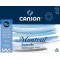 CANSON Bloc 12 feuilles MONTVAL ® - colle 4 cotes 19x24cm 300g/m² grain fin blanc naturel