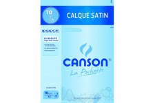 CANSON Pochette papier calque A3 10 feuilles 70g/m² + pastilles adhesives repositionnables
