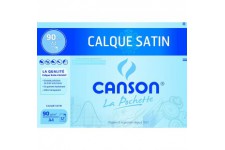 CANSON Pochette papier calque A4 12 feuilles 90g/m² + pastilles adhesives repositionnables