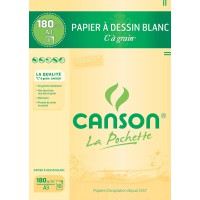 Canson - 27106 - Pochette de 10 feuilles de papier dessin - 180 g - A3