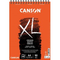 CANSON Album 120 feuilles XL® CROQUIS - spirale petit cote - A4 90g/m²