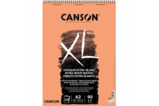 CANSON Album 120 feuilles XL® CROQUIS Extra-blanc - spirale petit cote - A3 90g/m²