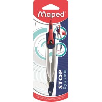 Maped - Compas Maped Stop System - Systeme de Verrouillage Brevete - Trace Parfait - Compas Mine Avec Securite Protege Pointe Se