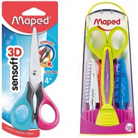 Maped - Kit de decoupage - Ciseaux Sensoft 13cm + Ciseaux Crantes Creatifs avec Lames Interchangeables