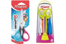 Maped - Kit de decoupage - Ciseaux Sensoft 13cm + Ciseaux Crantes Creatifs avec Lames Interchangeables