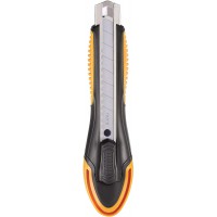 Maped - Cutter Ultimate 18 mm droitier - Cutter retractable maitrise et confort garantit 10 Ans - Prehension soft - Noir et Oran