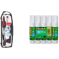 Maped - Coffret Compas Maped Stop System 3 pieces - Systeme de Verrouillage Brevete - Trace Parfait - Compas Mine + Bague Univer
