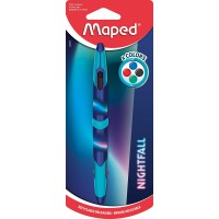Maped - Stylo Twin Tip Nighfall - Stylo 4 couleurs Double Mines - Stylo a  Bille Pointe 1mm - Prehension soft antiderapante