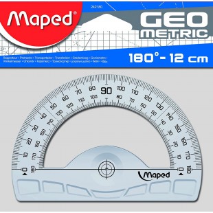 RAPPORTEUR 180° 12CM MAPED GEOMETRIC