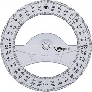 Maped 242360 Protractor Rapporteur Plastique Transparent