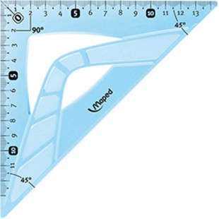 Maped 244421 Equerre de dessin 45 degres, Hypothenuse: 210 mm, incassable