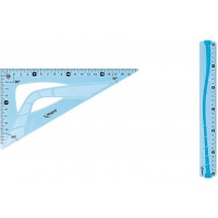 Maped - equerre Incassable - equerre 60° grand cote 21 cm - equerre Scolaire Astucieuse avec 0 dans l'Angle Droit - 