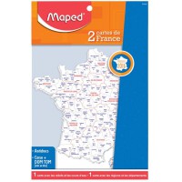 Lot de 15 : MAPED Gabarit carte de France