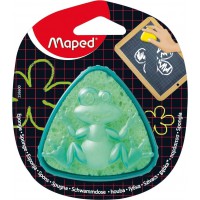 Maped m258600 - eponge Sponge Boite de table, forme triangulaire, vert/jaune