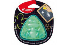 Maped m258600 - eponge Sponge Boite de table, forme triangulaire, vert/jaune