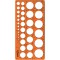 Maped - Trace-Cercles Pairs et Impairs de 1 a 35 mm - 39 Cercles - Regle 22 cm - Pochoir Technic - Antichoc - Normo