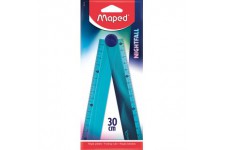 Maped - Regle pliable 2 en 1 - Regle 30cm et Regle 15cm - Regle Scolaire Nightfall
