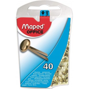 Maped 36968 Attache Parisienne Acier Laitonne 17mm Plastique Assorties