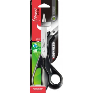 Maped Ciseaux Advanced asymetrique recycle vert 21 cm (simple) de l'article 499110