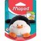 Maped - Brosse Peluche Pingouin en Microfibre - eponge Effaceur Ardoise - Brosse Tableau Blanc - Lavable en machine - a  Partir 