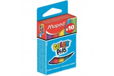 Maped m593501 - Craie Color Peps, Lot de 10, rond, assortis