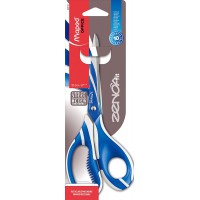 Maped - Ciseaux asymetriques Zenoa Fit 21 cm - Ciseaux Adultes avec Anneaux asymetriques interieur souple - Lamelles Decorees et