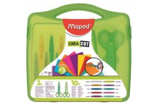 Maped - Coffret Ciseaux Cranteurs pour Decoupe Creative - Mallette avec 2 Paires de Ciseaux + 10 Lames Interchangeables - Loisir