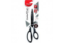 Maped - Ciseaux DIAMOND 21 cm asymetriques - Anneaux Double Peau - Lames en Acier Inoxydable - Garantie a  Vie noir 697910