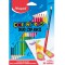 Maped - Crayons de Couleur Duo 2 en 1 Color'Peps - Pochette de 18 Crayons de Couleurs Double Mine Resistante pour 36 Couleurs - 