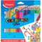 Maped - Crayons de Couleur Color'Peps Classic - 48 Couleurs Vives - Crayon de Coloriage Triangulaire Ergonomique - Pochette Cart