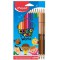 Maped - 12 Crayons de Couleur Color'Peps World + 3 Crayons duo Couleurs Peau - Couleurs Vives - Crayon Triangulaire 