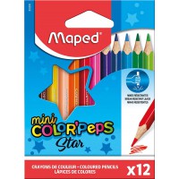 Maped Etui de 12 Crayons de couleur COLOR'PEPS MINI 8,7 cm Assortis