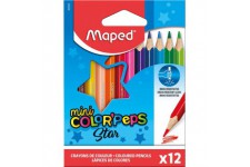 Maped Etui de 12 Crayons de couleur COLOR'PEPS MINI 8,7 cm Assortis