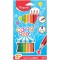 Maped - Maxi Crayons de Couleur Color'Peps - Premiers Crayons de Coloriage pour Bebe +2 ans - Boite de 12 Crayons de Couleurs Ju