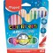 Maped - Feutres Long Life - 12 Feutres de Coloriage Ultra-lavables et Longue Duree - Pointe Moyenne Bloquee - Couleurs Vives - I