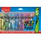 Maped - Feutres Monster Color'Peps - 24 Feutres de Coloriage Fun et Originaux - Lavables et Resistants au Sechage - 