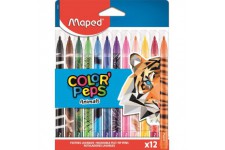 12 Feutres de Coloriage Animals decores Color'Peps