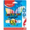 Maped - Feutres Jungle Color'Peps - 12 Feutres de Coloriage - Lavables et Resistants au Sechage - Pointe Moyenne Bloquee - Coule