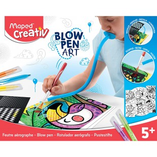 MAPED Creativ-Blowpen Art Aerographes pour Creer des Effets Incroyables-Activite Pop'Art-Transforme tes Feutres en Spray-Loisirs